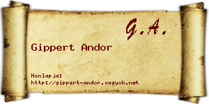 Gippert Andor névjegykártya
